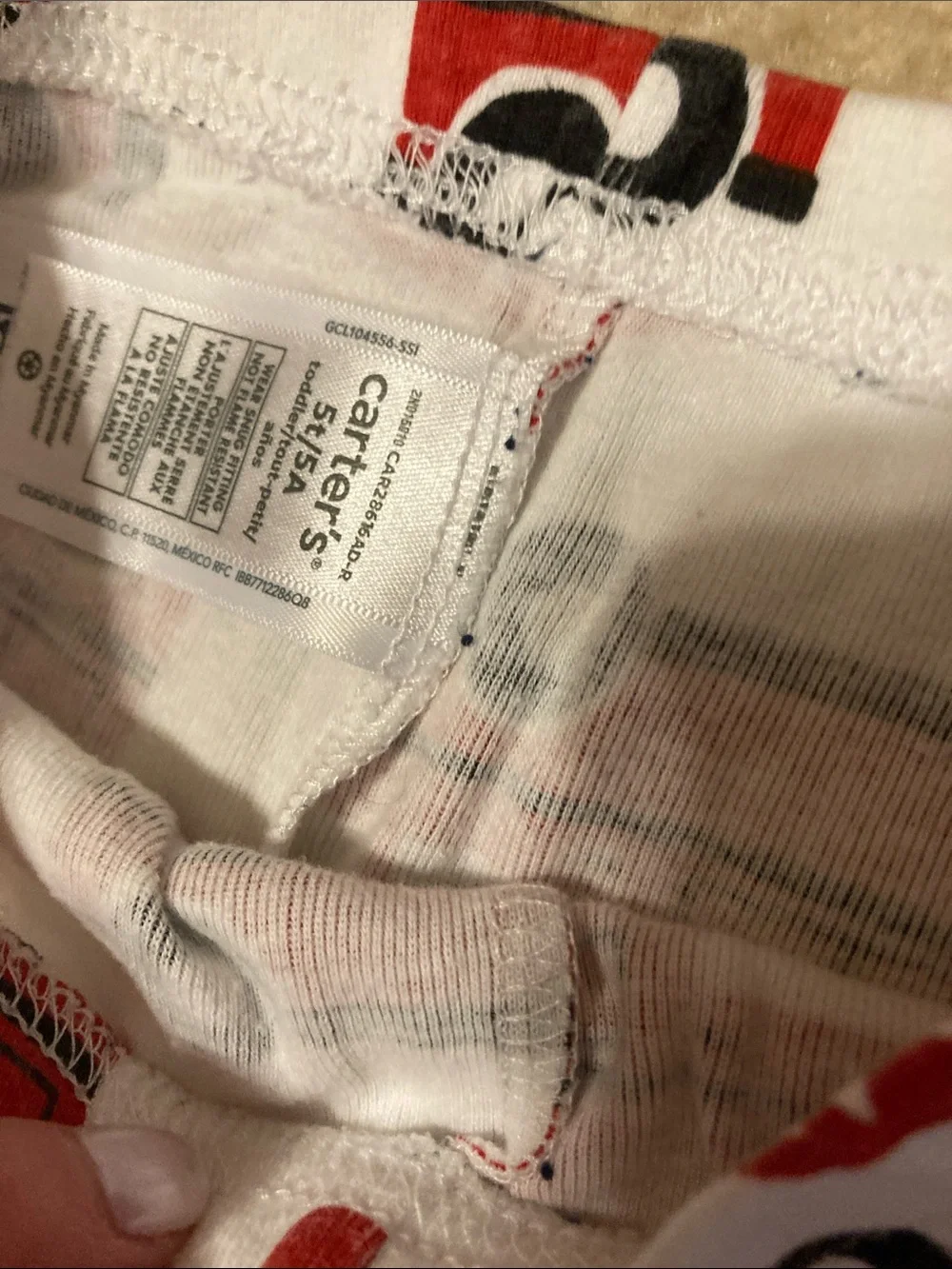 Carter's Toddler Fire Truck Pajama Set in Red, Gray, White - Picture 5 of 6
